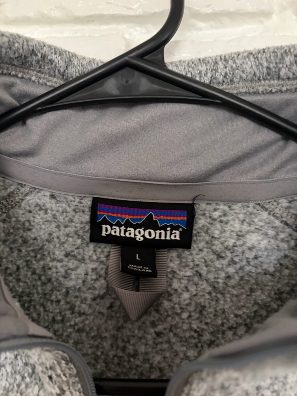 Women’s Patagonia better sweater size large gray pullover quarter zip - Picture 3 of 4